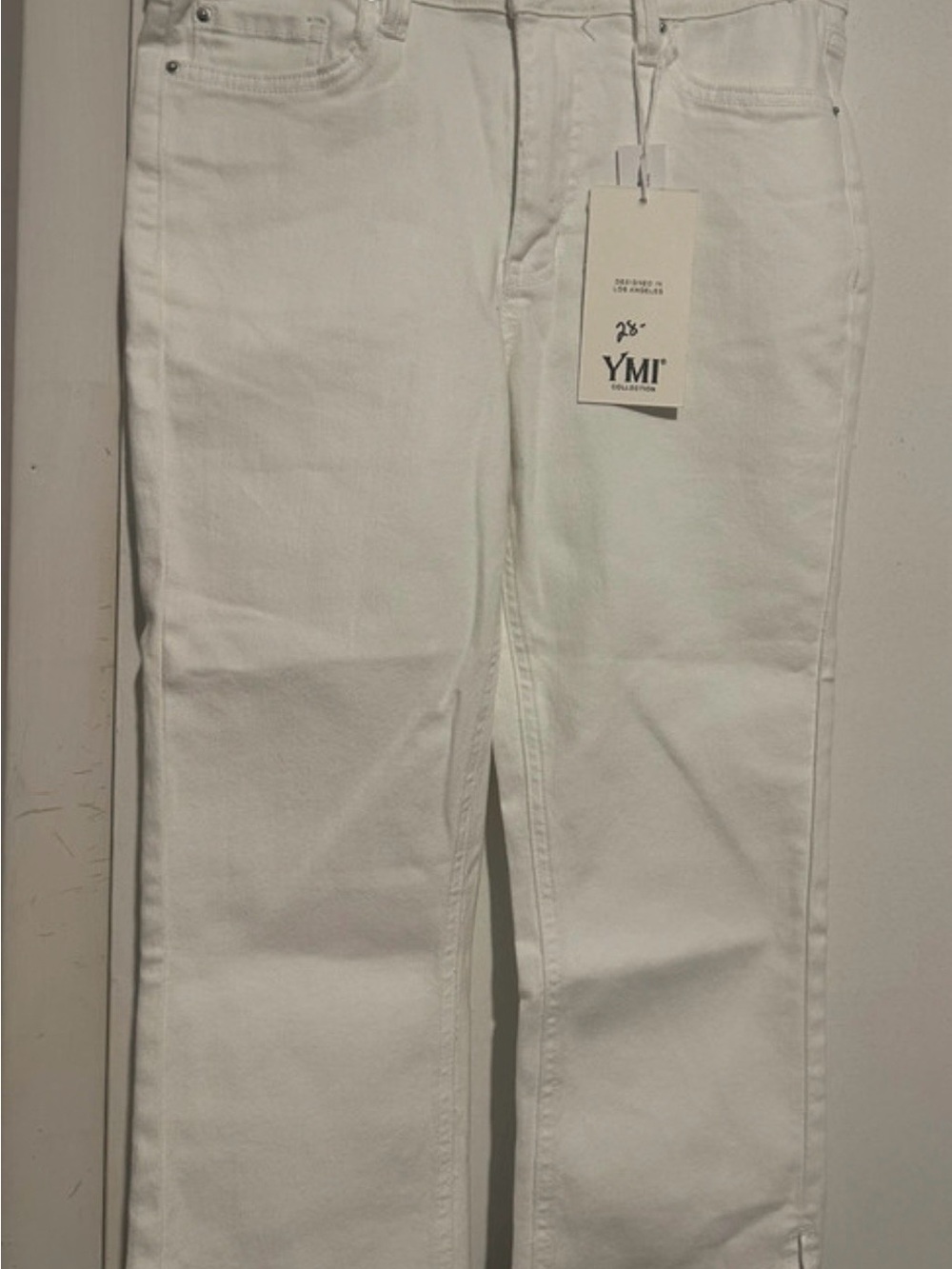 YMI White Straight-Leg Ankle/Cropped Women’s Jeans